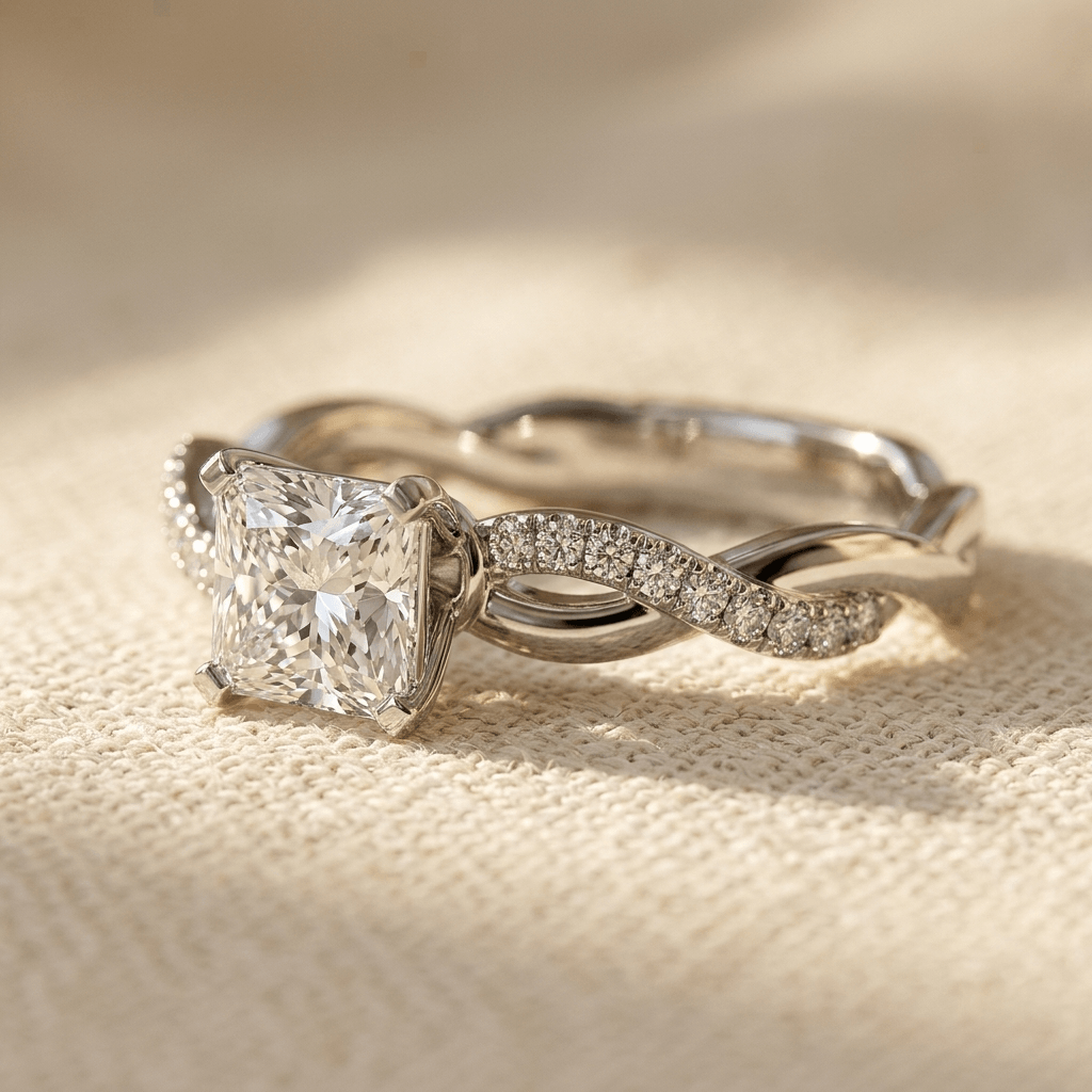 Romantic Exquisite Gold Wedding Engagement Ring