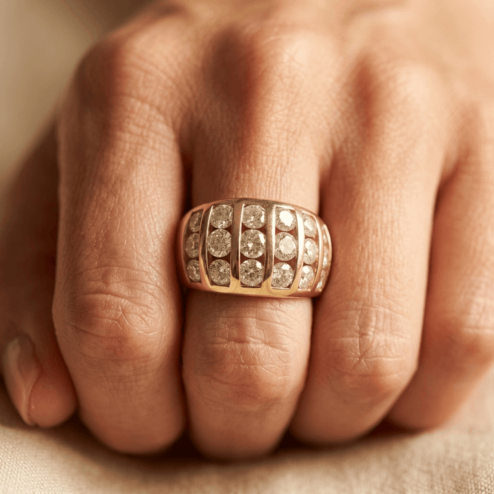 Vintage Wide Zirconia Ring
