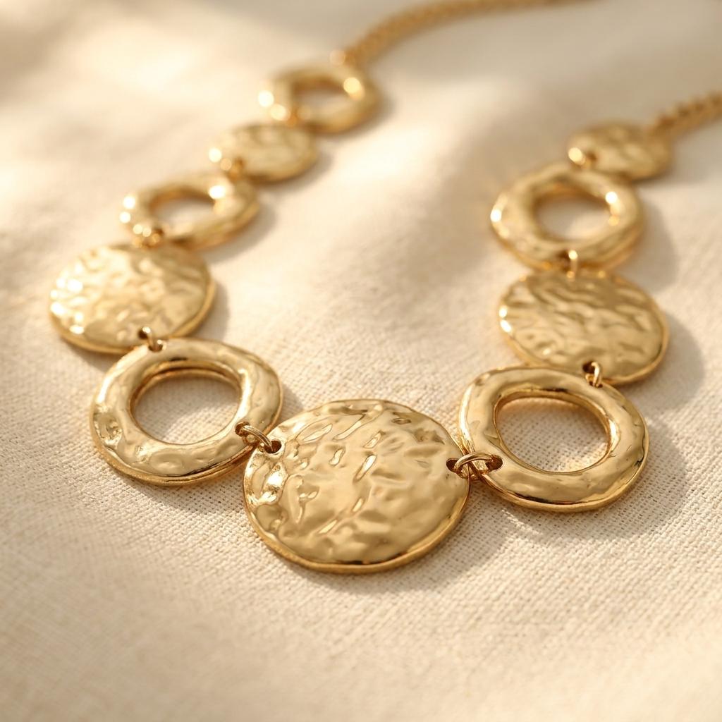 Elegante minimalistische ketting met geometrische cirkelhanger