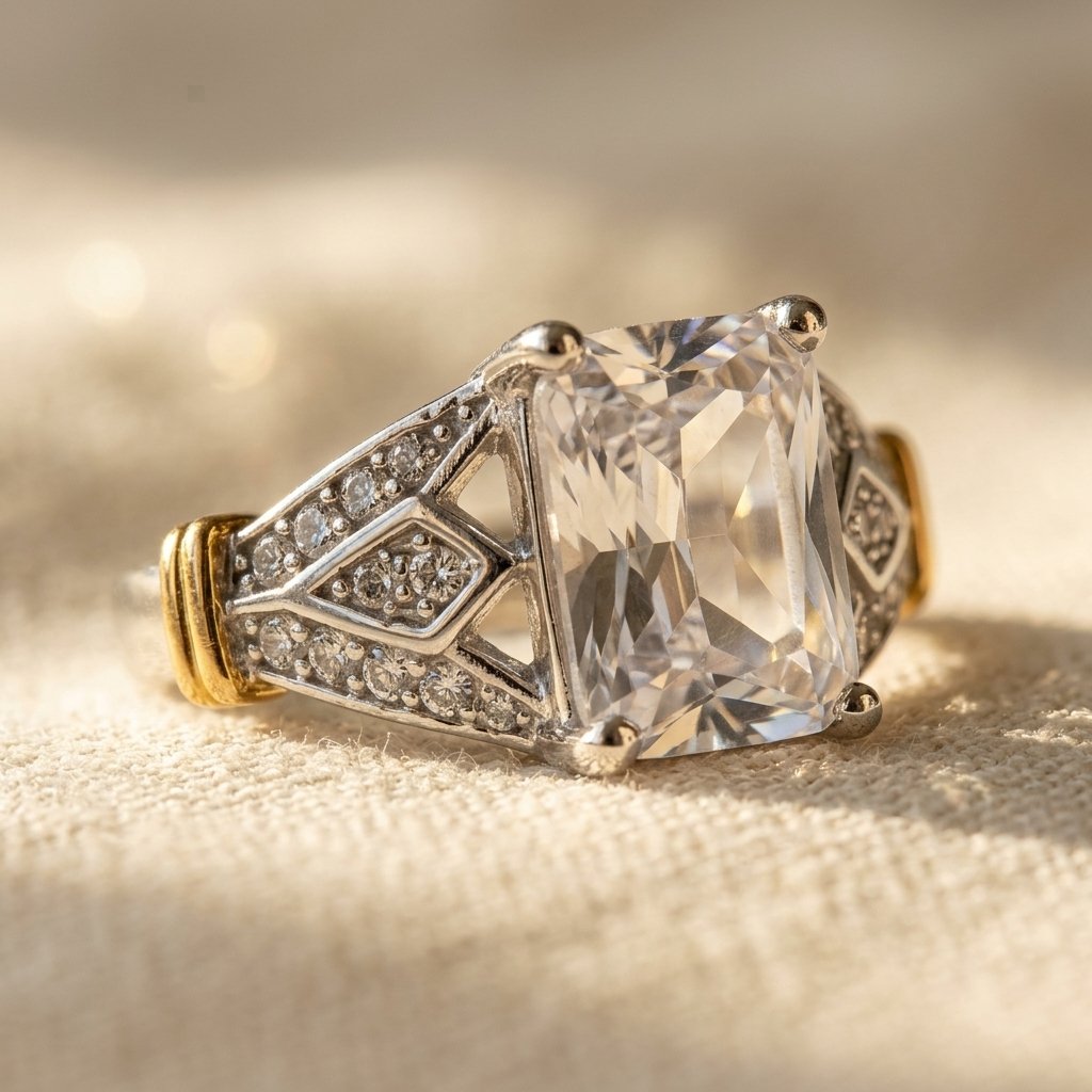 Luxury Vintage Art Deco Engagement Ring