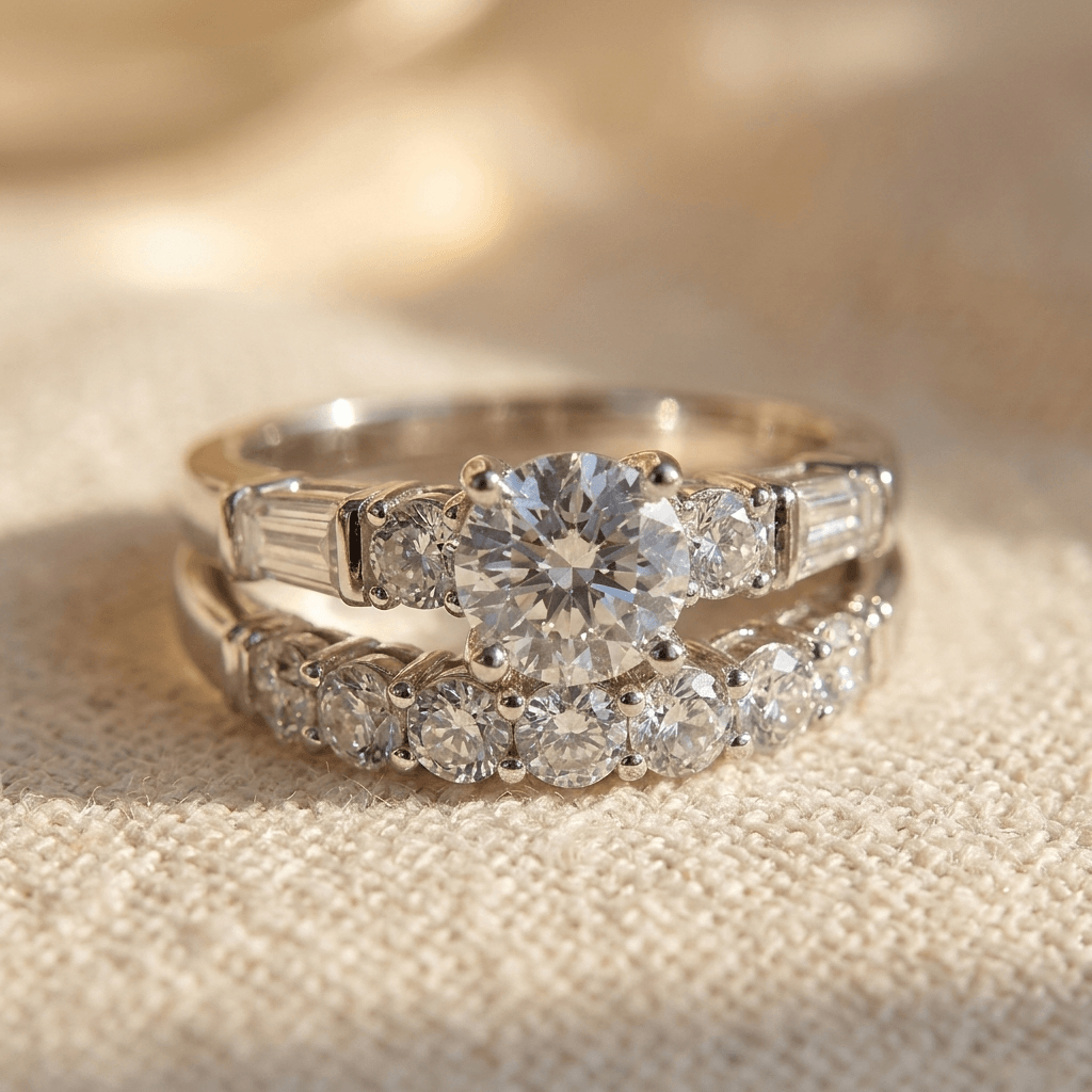 Sterling zilveren ring met gele zirkonia
