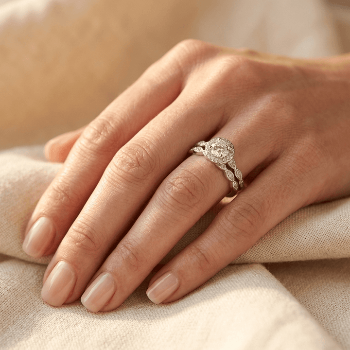Vintage Bohemian Silver Square Zirconia Ring