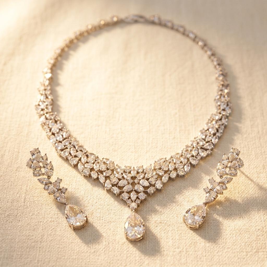 Elegant Cubic Zirconia Jewelry Set