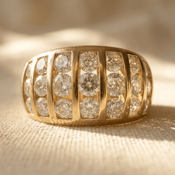 Vintage Wide Zirconia Ring