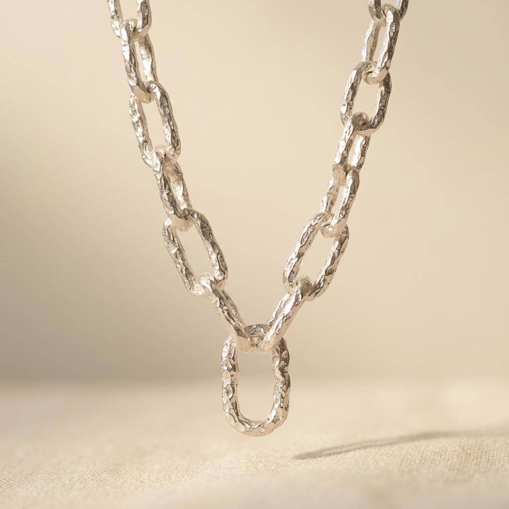 Boho chunky ijzeren schakelketting