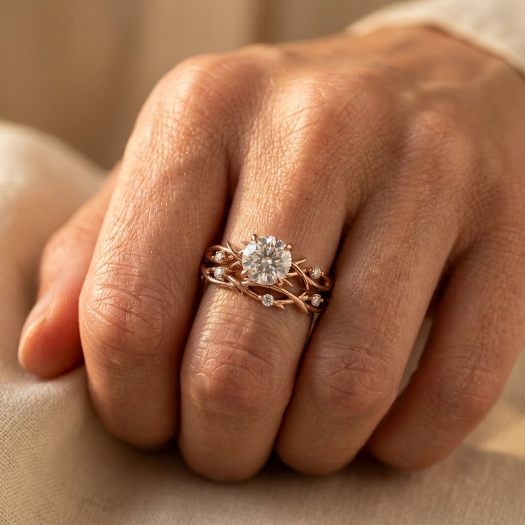 Vintage witgoudkleurige ovale filigrein ringenset