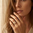 Vintage Gold Filigree Round Cubic Zirconia Ring
