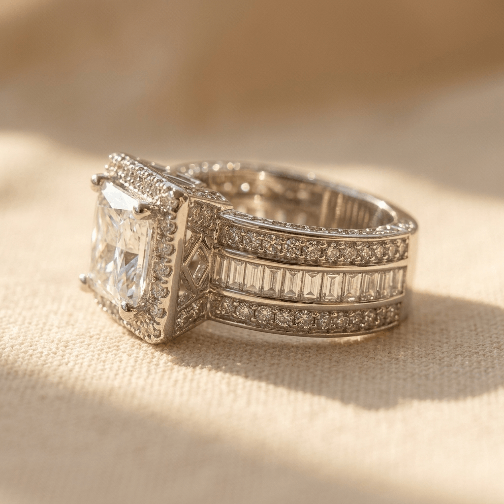 Elegante verlovingsring met zirkonia