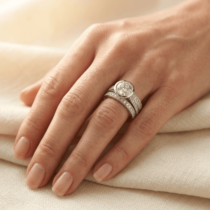 Elegant Copper Cubic Zirconia Floral Ring