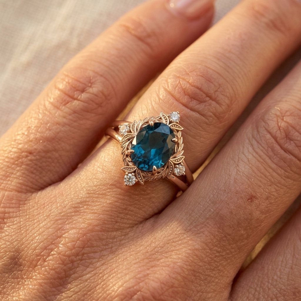 Vintage roségoudkleurige ovale filigrein ring