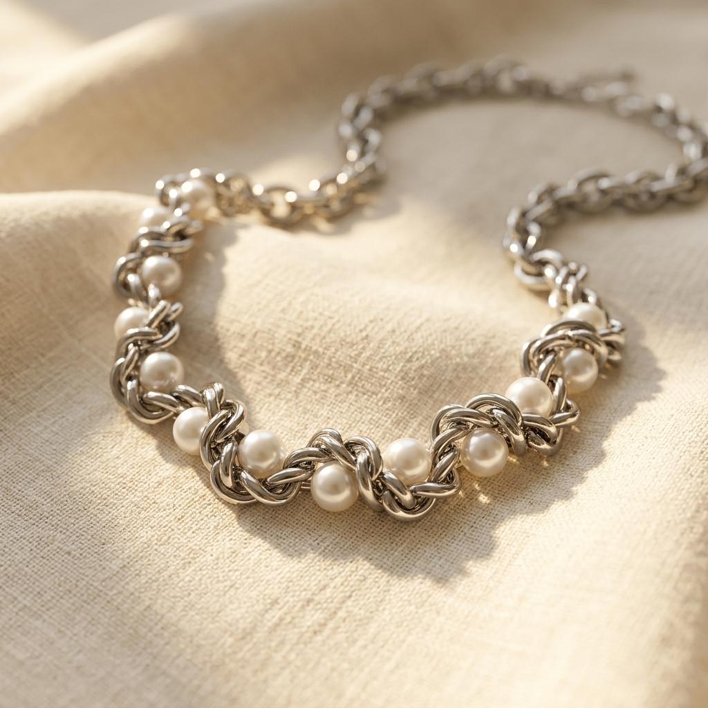 Elegante parel schakelketting