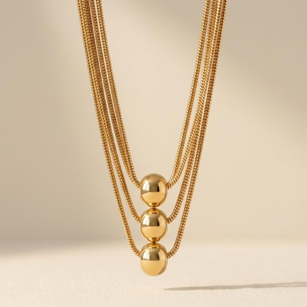 Meerlaagse botschakel ketting