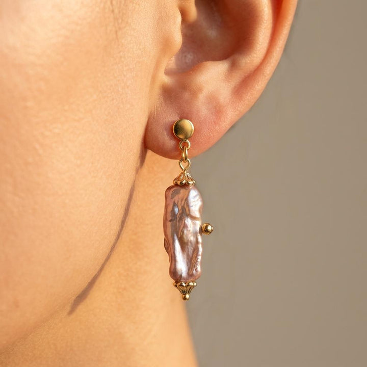 Gourd Shaped Pearl Gold Jewelry Set