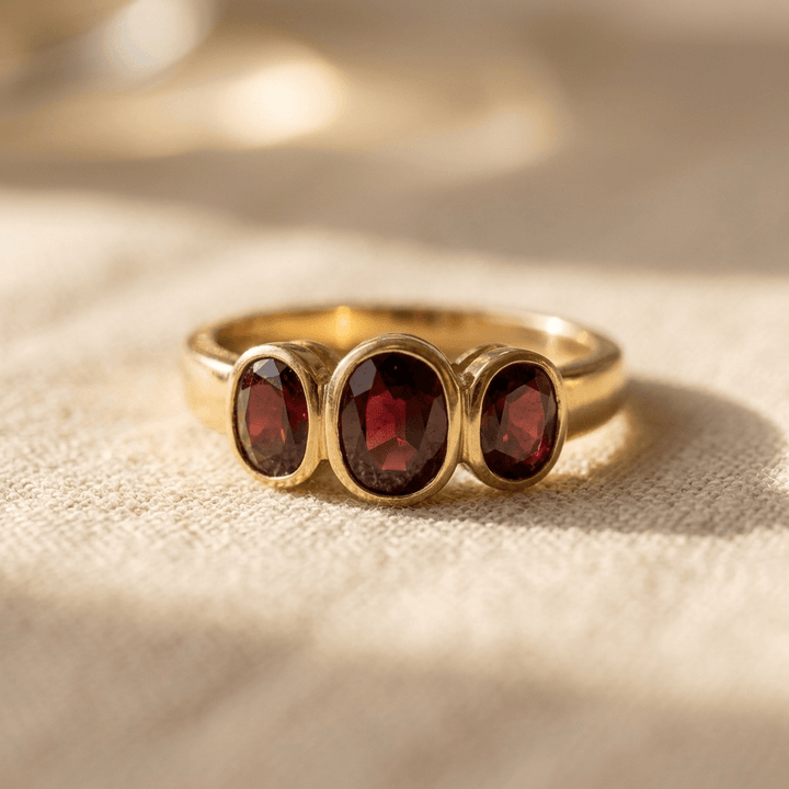 Copper Hexagonal Zirconia Star Unisex Ring
