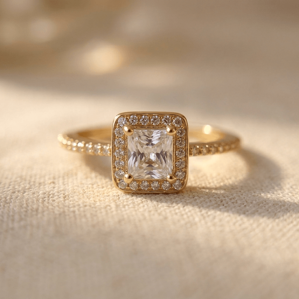 Light Luxury Cubic Zirconia Wedding Ring