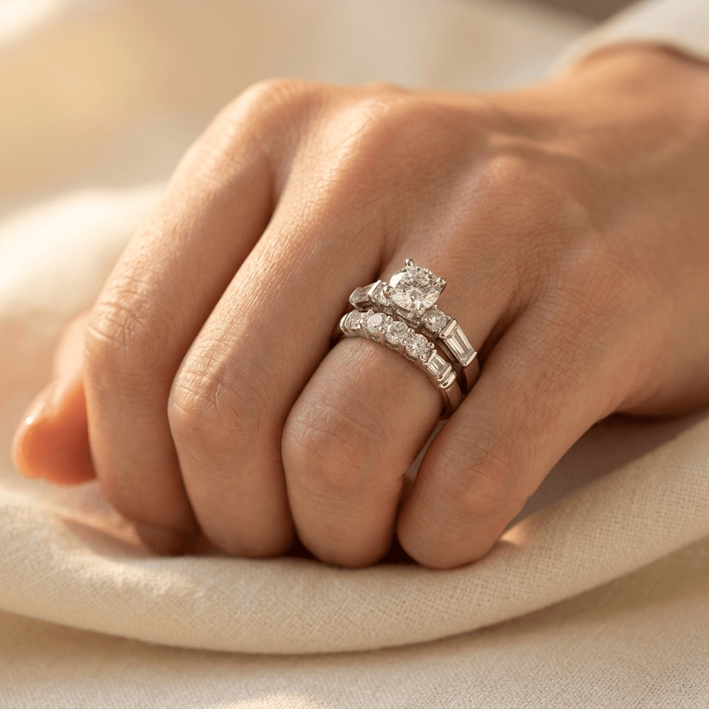 Sterling zilveren ring met gele zirkonia