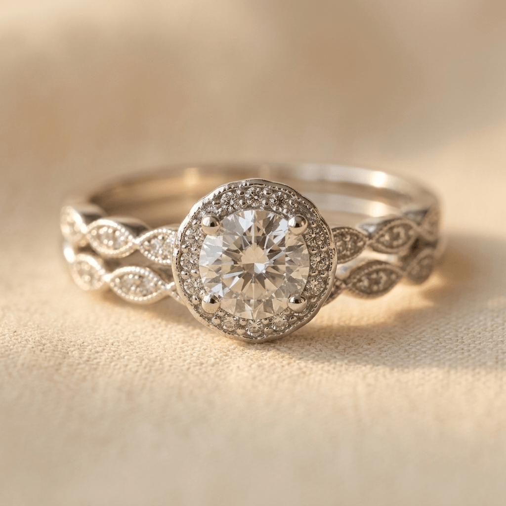 Vintage bohemien zilverkleurige ring met vierkant zirkonia
