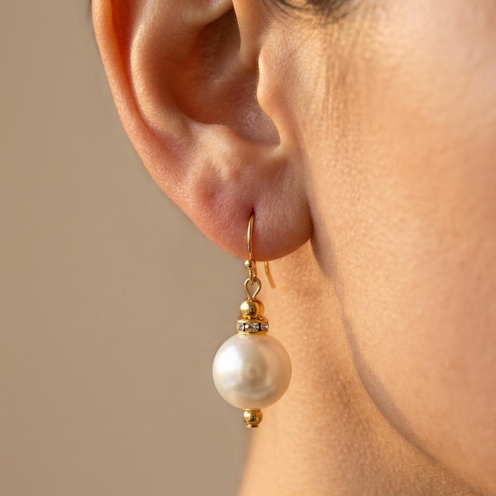 Elegant Pearl Gold Jewelry Set