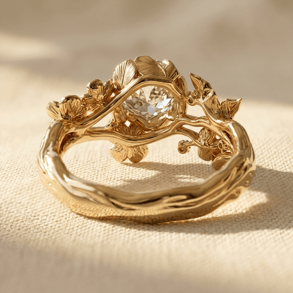 Exquisite Flower Zirconia Retro Handmade Ring