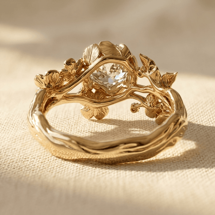 Exquisite Flower Zirconia Retro Handmade Ring