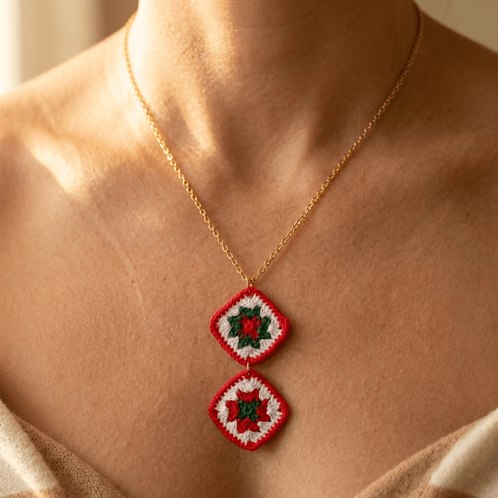 Vintage bohemien goudkleurige ketting met hanger
