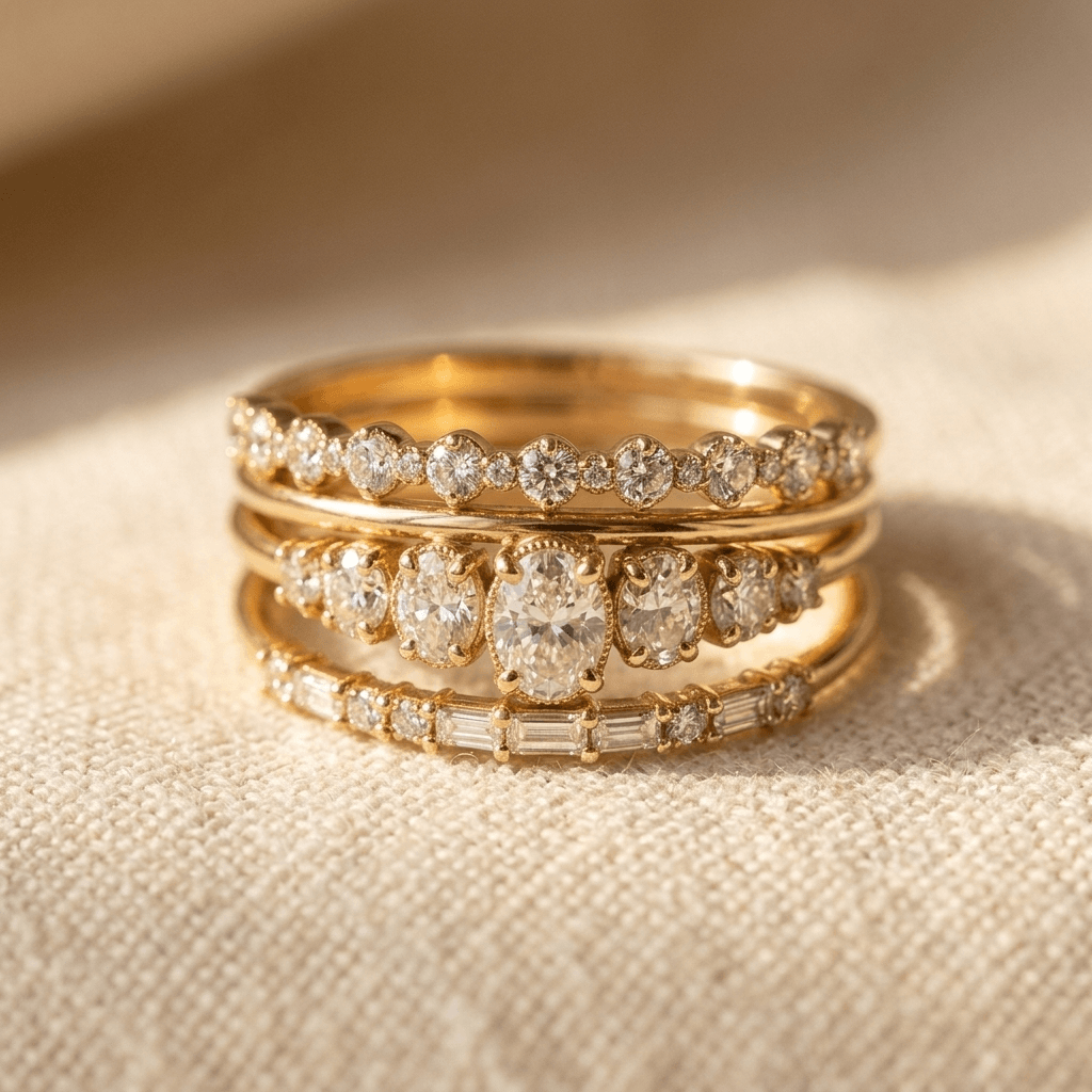 Retro koperen ovale zirkonia minimalistische ring