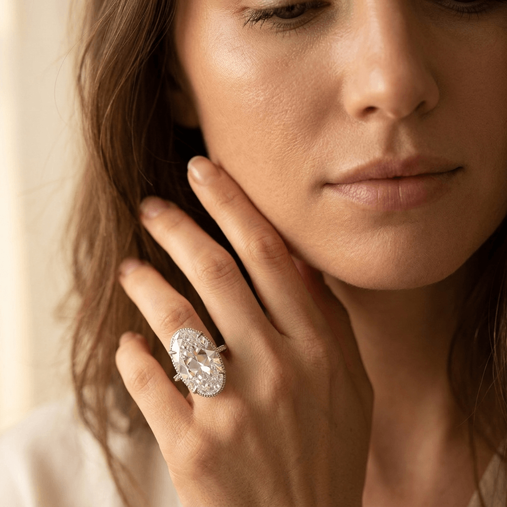 Classic Solitaire Four Prong Cubic Zirconia Ring