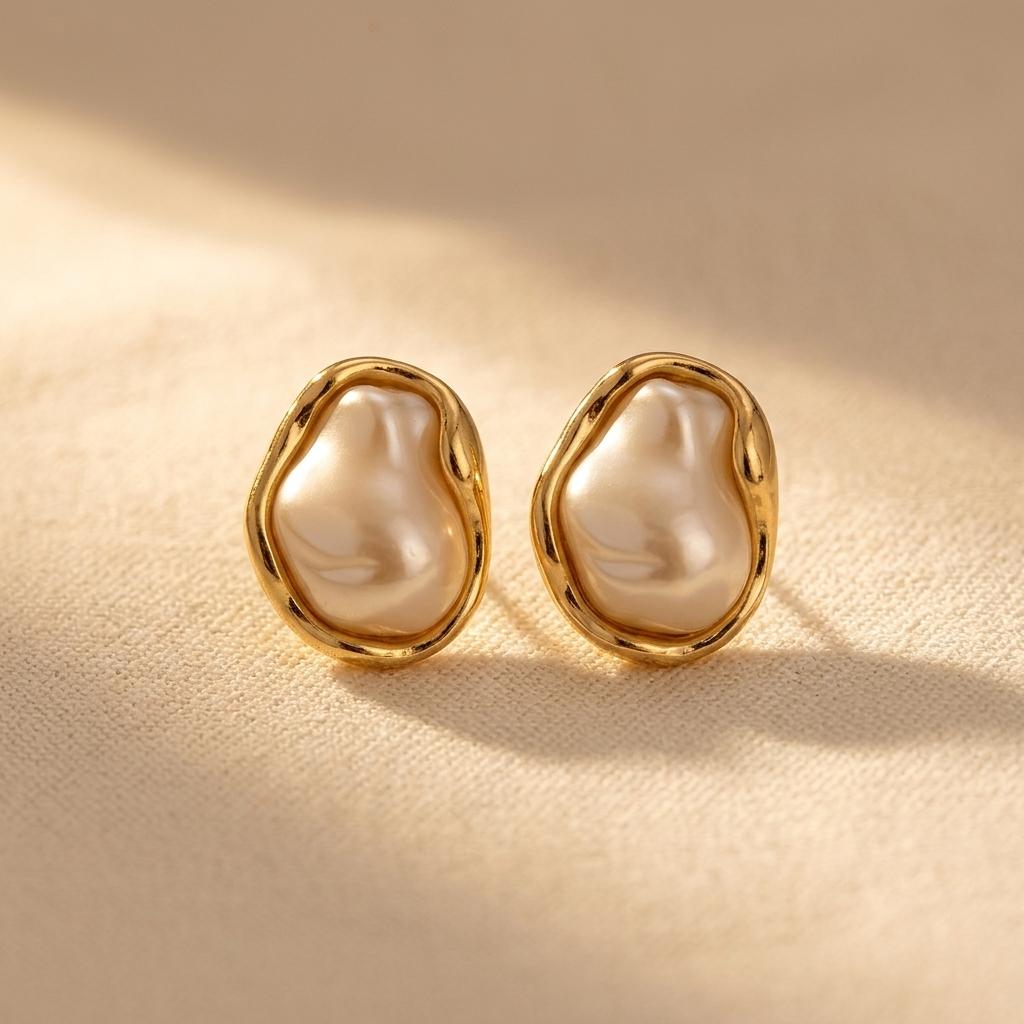 Irregular Imitation Design Vintage Stud Earrings