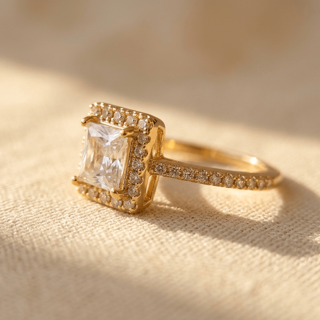 Light Luxury Cubic Zirconia Wedding Ring
