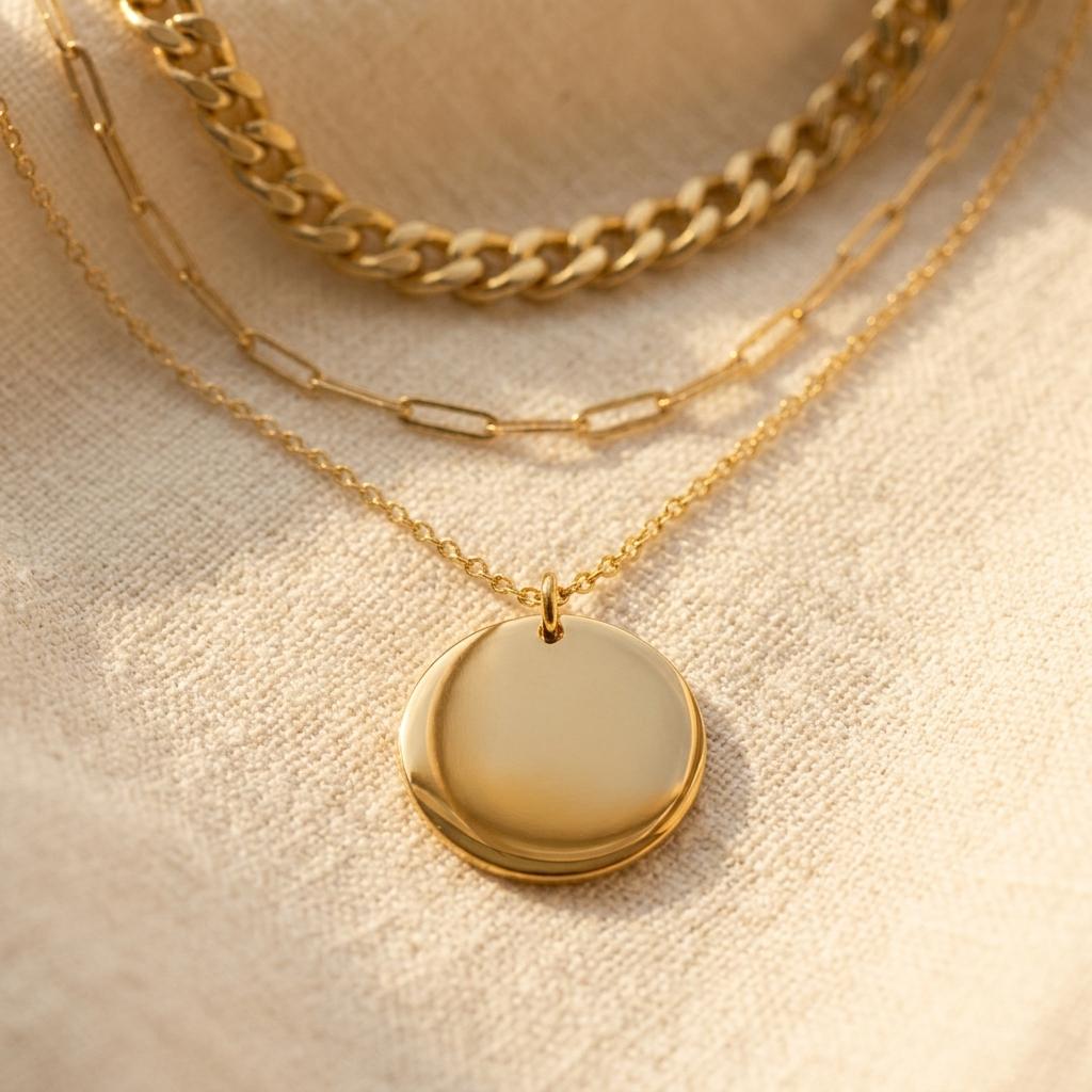 Gelaagde luxe schakelketting